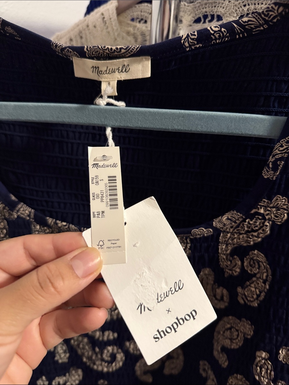 Madewell Madewell x Shopbop Smocked Squareneck Tank - Picture 4 of 6